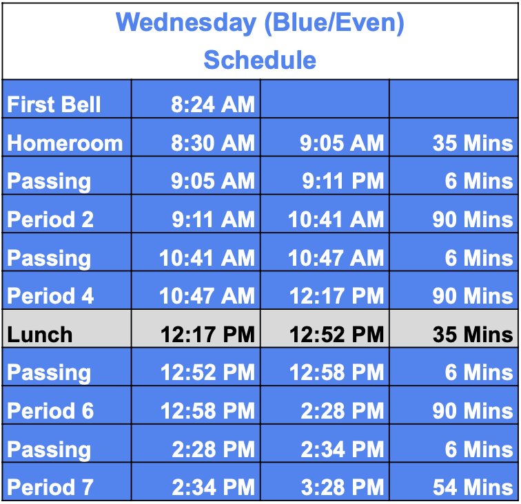 BlueEvenWednesdaySchedule