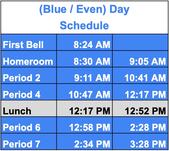 BlueDaySchedule